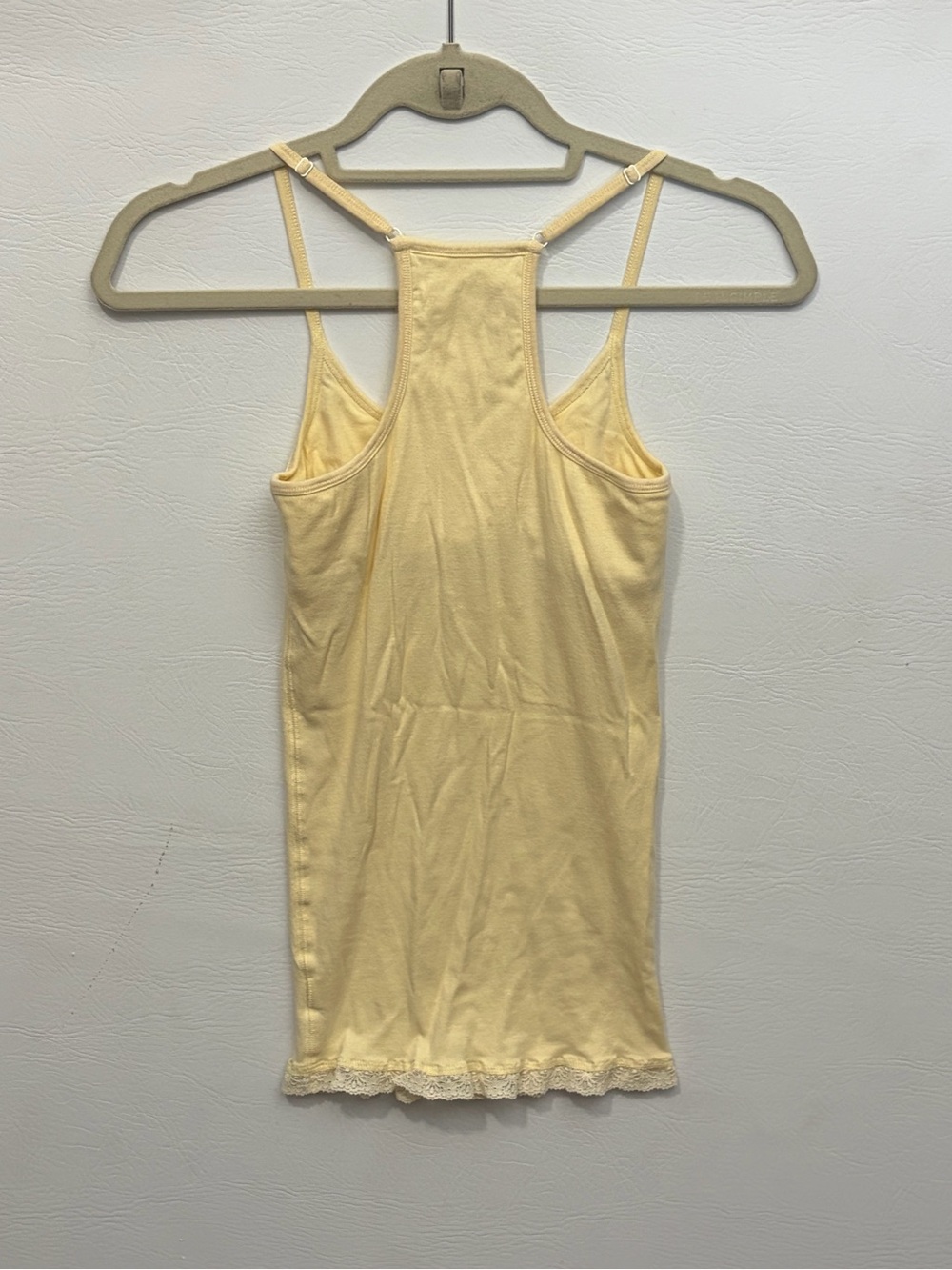 Vintage Abercrombie Yellow Lace-Trim Tank Top Small - Picture 6 of 12